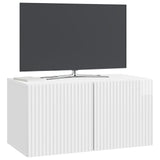 Wall-Mounted TV Cabinet High Gloss White 59.5 x 31 x 30 cm 898539