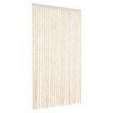 Fly Curtain Beige and White 100x220 cm Chenille 377344