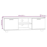 TV Cabinet Grey Sonoma 120x40.5x35 cm Engineered Wood 342620