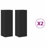 TV Cabinet Set Wall-mounted 4 pcs Black oak 30.5 x 30 x 90 cm 3393568