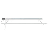 Manual Retractable Awning with LED Burgundy 300x250 cm 3214969