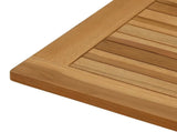 Table Top Rectangular Solid Teak Wood Natural 42033169