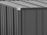 5.3 x 3.1ft Corrugated Steel Garden Shed - Black T3398P325303