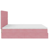 Ottoman Bed with Mattresses Pink 180x200cm Velvet 3313492