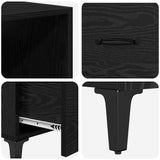 Highboard Black Oak 69.5 x 34 x 180 cm Engineered Wood 3416191
