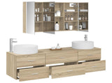 Bathroom Furniture Set 4 pcs Sonoma Oak 3407065