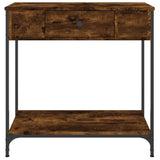 Console Table Smoked Oak 75x34.5x75 cm Engineered Wood 834167