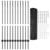 Fence and Post Grey 1.2 x 25 m Steel 3336103