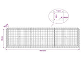 Gabion with 5 mm Wire and 5x5 cm Mesh 150x30x50 cm 3464133