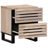 Bedside Cabinets 2 pcs 40x34x46 cm Solid Wood Bleached Mango 377433