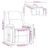 Recliner Chair Wine Red Faux Leather 340173