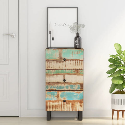 ZNTS Sideboard with 3 Drawers 40x33.5x75 cm Solid Wood Reclaimed 352907
