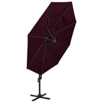 4-Tier Garden Parasol with Aluminium Pole Bordeaux Red 3x3 m 313832