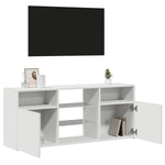 TV Cabinet with LED Lights White 120x30x50 cm 804301