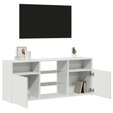TV Cabinet with LED Lights White 120x30x50 cm 804301