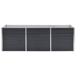 Garden Raised Bed Anthracite 240x80x77 cm Galvanised Steel 45726