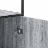 Highboard Grey Sonoma 68x35x139 cm Engineered Wood and Metal 849042