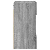 Wall Cabinets with LED Lights for TV 2 pcs Grey Sonoma 40x30x60.5 cm 837089