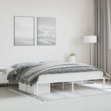 Metal Bed Frame without Mattress White 193x203cm 373679
