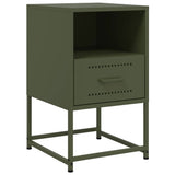 Bedside Cabinets 2 pcs Olive Green 36x39x60.5 cm Steel 846563