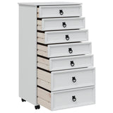 Rolling Cabinet with Drawers CORONA White 42040538