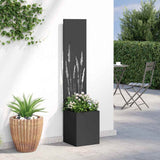 Garden Privacy Screen Black 32 x 32 x 150 cm Cold-rolled steel 876392