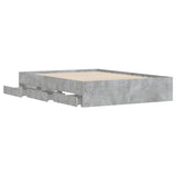 Bed Frame with Drawers without Mattress Concrete Grey 120x190 cm Small Double 3207318