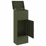 Parcel Drop Box Olive green 44.5 x 29 x 110.5 cm Steel 874929