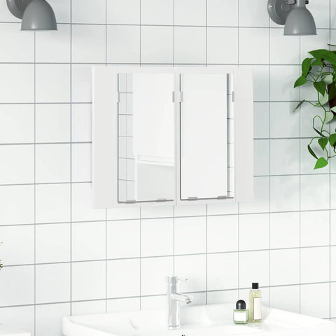 LED Bathroom Mirror Cabinet White 60x12x45 cm Acrylic 804956