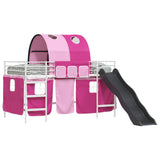 Kids'Loft Bed Frame White and Pink 107 x 200 cm Metal 42020870