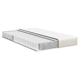 Bed Mattress with Mattress Cream 120 x 200 cm Fabric 42008283