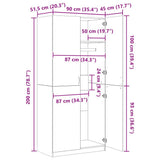 Wardrobe Grey Sonoma 90x50x200 cm Engineered Wood 815355
