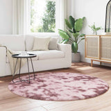 Shaggy Rug High Pile NAVARRA Dusty Pink 160x160 cm Polyester 4102913