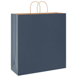 Paper Bags 250 pcs with Handles Blue 45x17x48 cm 4101709