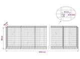 Gabion with 5 mm Wire and 5x10 cm Mesh 850x50x100 cm 3464747