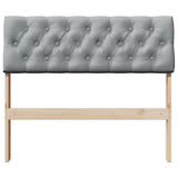 Upholstered Headboard Light Grey 90 cm Solid Pine Wood 879194