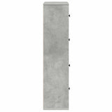 Bookcase Concrete Grey 60x24x101.5 cm Engineered Wood 860394