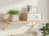 Wall Shelf Brackets 12 pcs Antique White 21 x 21 x 3.5 cm Steel 42038930