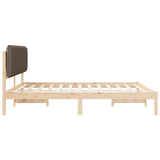 Bed Frame with Upholstered Headboard Taupe 180 x 200 cm 877822