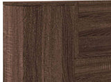 Headboard Cabinet with LED Brown Oak 220x16.5x103.5 cm 839279