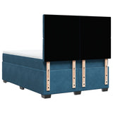 Box Spring Bed with Mattress Blue 140x190 cm Velvet 3290922