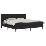 Bed Frame with LED Strip Lights Black 180 x 200 cm Faux Leather 3415286