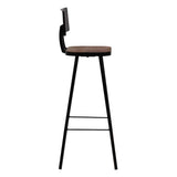 Bar Set Black MDF Standard Footrest Bar Set Rectangular 3057828