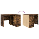 Corner Desk with Drawer Smoked Oak 102 x 88 x 75 cm 3337277