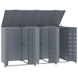 Wheelie Bin Storage for 3 Bins Grey 207x79x117 cm Steel 3279988