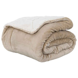 Throw Blanket Beige 150 x 200 cm 1.64 kg Fleece 42016974