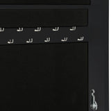 Mirror Jewellery Cabinet Free Standing Black 42x38x152 cm 353257