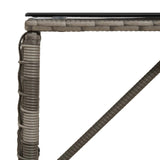 Outdoor Table Grey and Black 80 x 40 x 40 cm 42025183