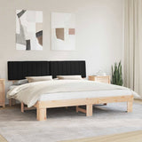 Bed Frame with Upholstered Headboard Black 200 x 200 cm 3398096