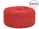 Boat Rope Red 8 mm 250 m Polypropylene 152398